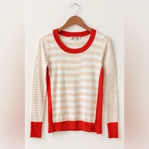 Striped Red and Cream Sweater